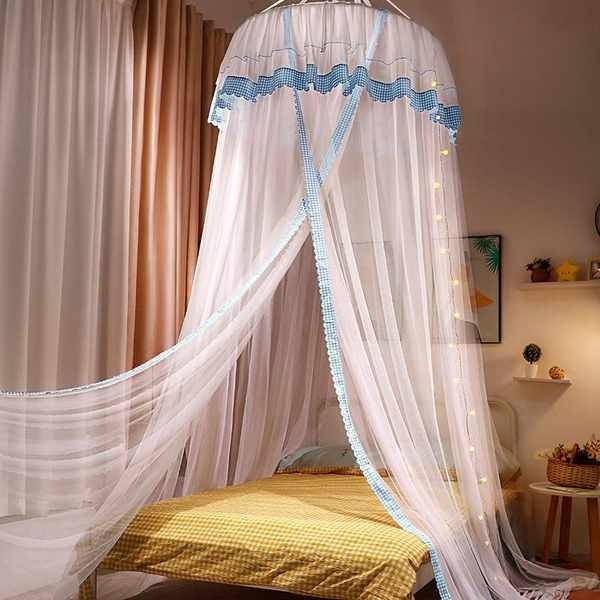 มุ้งครอบผู้ใหญ่ 6ฟุต มุ้งครอบเตียง ใหม่ติดตั้งฟรีโดมเจ้าหญิงมุ้งกันยุงเตียงผู้ใหญ่เพดานผ้าม่านเตียงผ้าม่านเตียงเข้ารหัสหนา