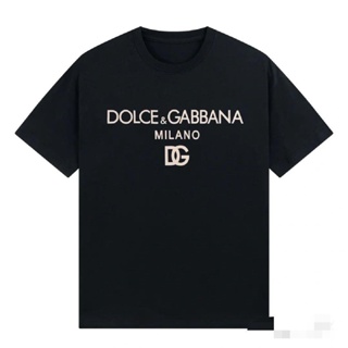 เสื้อยืดแขนสั้น พิมพ์ลายตัวอักษร Dolce &amp; Gabbana แฟชั่นฤดูร้อน สําหรับผู้ชาย 2023