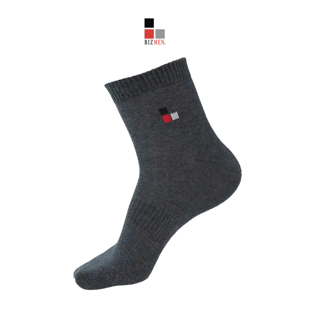 BIZMEN ถุงเท้าแฟชั่นผู้ชายถุงเท้าผู้ชายกลางคอหลากสี BSC010
