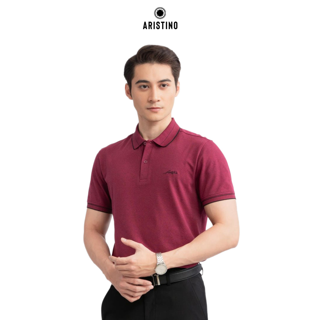 เสื้อโปโลผู้ชาย Aristino Regular Fit โพลีคอตตอนยืด 4 ทิศทาง นุ่ม ระบายอากาศได้ดี APS115S3