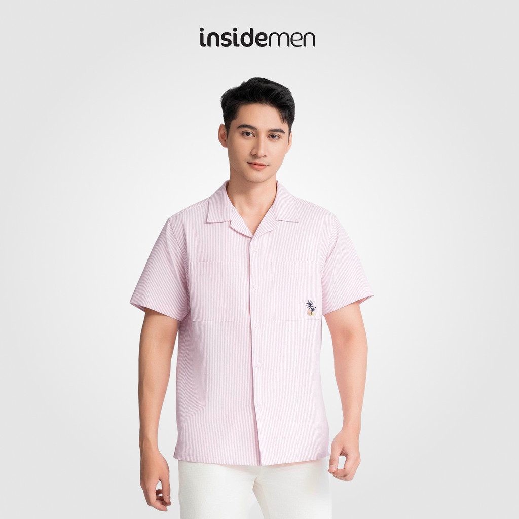 Insidemen Cotton Relax เสื้อลายสก๊อตแขนสั้นผู้ชาย ISS104AZ