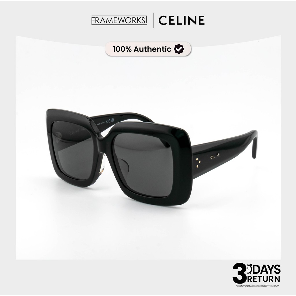 [ของแท้] CELINE 3 DOTS แว่นกันแดด รุ่น CL40263F | มือหนึ่ง พร้อมกล่องและอุปกรณ์ครบ