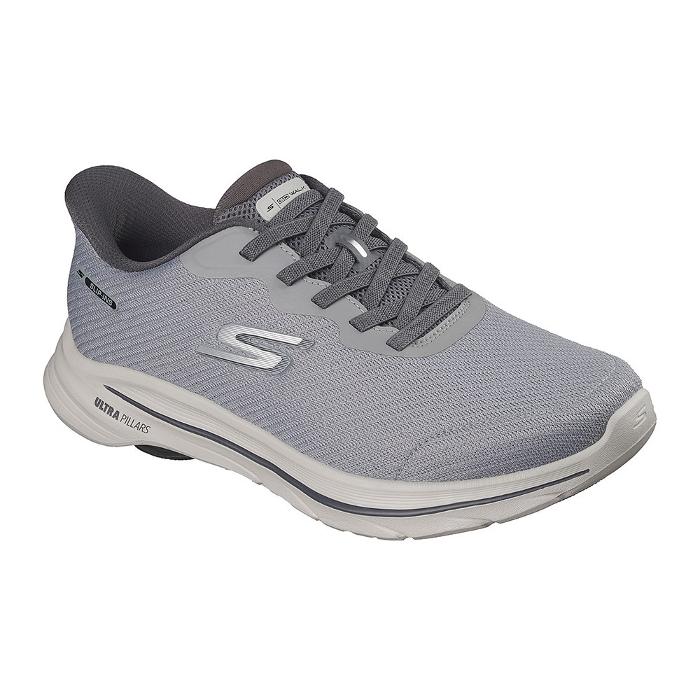 Skechers สเก็ตเชอร์ส รองเท้าผู้ชาย Men Slip-Ins GOwalk 8 Pate Walking Shoes - 216783-GRY Air-Cooled Goga Mat (latest) — صورة 4