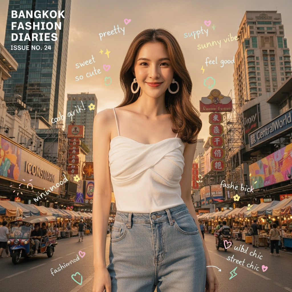 ꕥCatalog Fashionꕥ เสื้อสายเดี่ยวไหมพรม แต่งหน้าอกม้วน