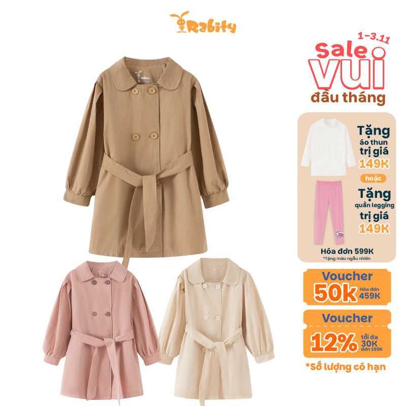 [GOOD FALL-Winter DEAL] เสื้อแจ็คเก็ตเด็กผู้หญิง Rabity สีกากี 92884