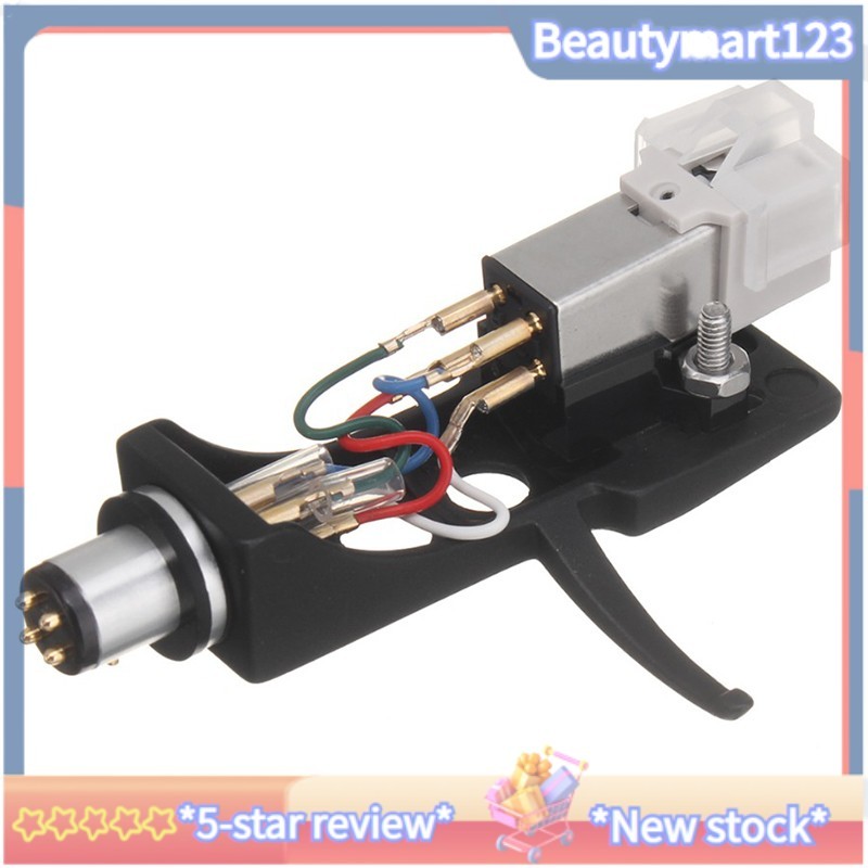 [ในสต็อก]Cartridge Stylus พร้อม Turntable Headshell 4 Pin Contacts สําหรับแผ่นเสียงแผ่นเสียงแผ่นเสียง LP ไวนิล
