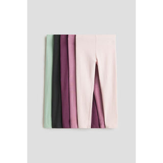 H&M(เอชแอนด์เอ็ม) แพ็ค 5 ชิ้น เลกกิ้งจอร์ซีย์ เด็กผู้หญิง 75…