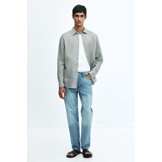 H&M(เอชแอนด์เอ็ม) เสื้อเชิ้ตลินินแบบ Regular Fit ผู้ชาย 1258…