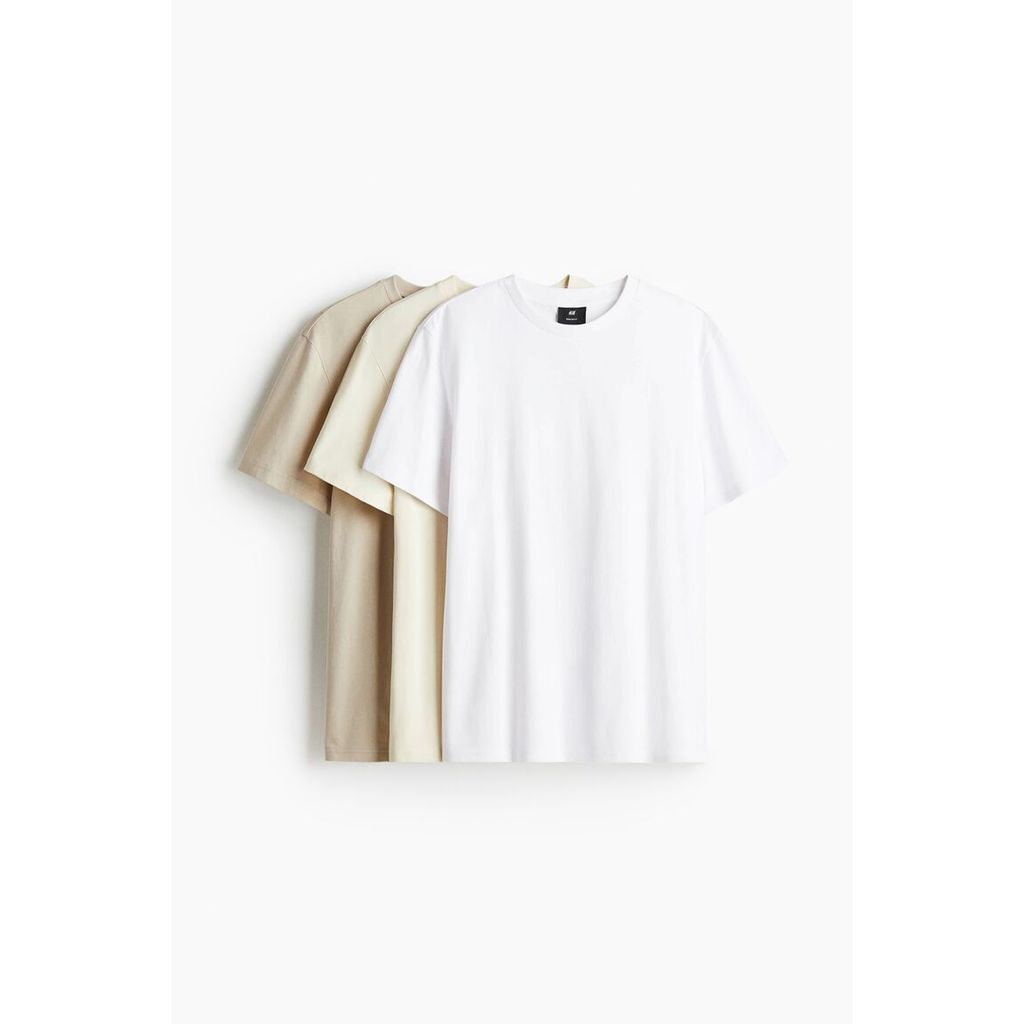 H&M(เอชแอนด์เอ็ม) ชุดเสื้อยืด Regular Fit 3 ตัว ผู้ชาย 945531_22