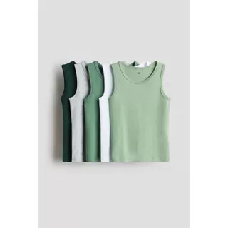 H&M(เอชแอนด์เอ็ม) แพ็ค 5 เสื้อกล้ามคอตตอน เด็กผู้ชาย 1237563_4