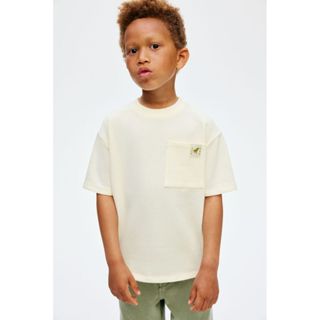 H&M(เอชแอนด์เอ็ม) เสื้อยืดผ้าคอตตอน Jacquard-jersey เด็กผู้ช…