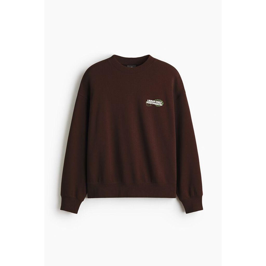 H&M(เอชแอนด์เอ็ม) เสื้อวอร์มพิมพ์ลายโอเวอร์ไซส์แบบเข้ารูป ผู้ชาย 1048152_6