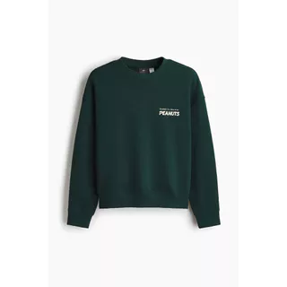 H&M(เอชแอนด์เอ็ม) เสื้อวอร์มพิมพ์ลายโอเวอร์ไซส์แบบเข้ารูป ผู้ชาย 1218803
