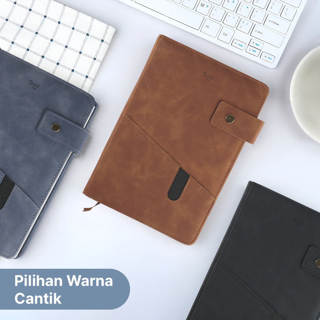 TODDI ไดอารี่สมุดปกแข็ง A5 80GSM 200 หน้า มีคลิปกุญแจ TD157