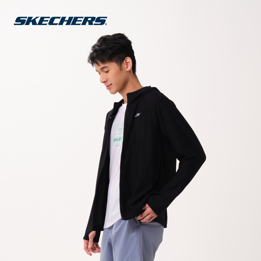 Skechers สเก็ตเชอร์ส เสื้อแจ็คเก็ตมีฮู้ดยูนิเซ็กส์ Unisex Hooded Jacket - SP126U017-0018