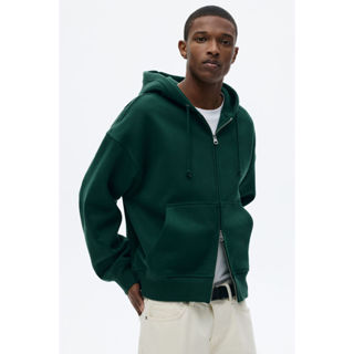 H&M(เอชแอนด์เอ็ม) ฮู้ดดี้ซิปผ่านแบบโอเวอร์ไซส์ฟิต Men Oversi…