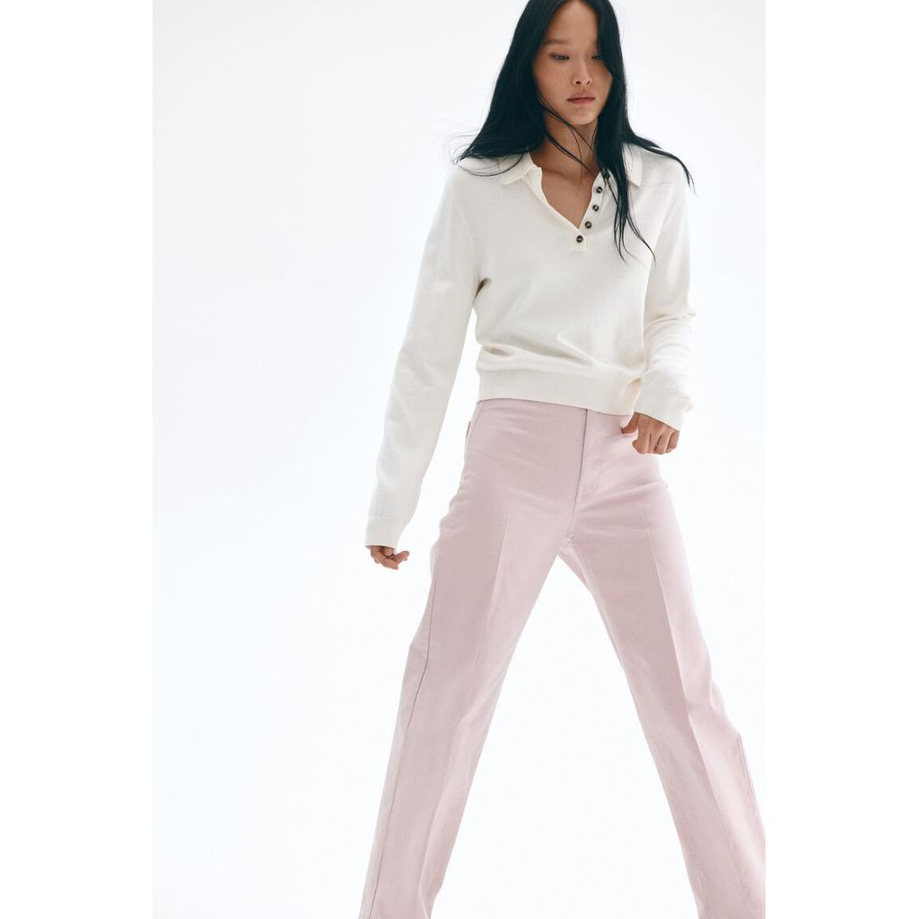 H&M(เอชแอนด์เอ็ม) กางเกงผ้าคานวาส Women Canvas trousers 1293533_2