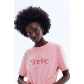 H&M(เอชแอนด์เอ็ม) เสื้อยืดผ้าฝ้าย Women Cotton T-shirt 13176…