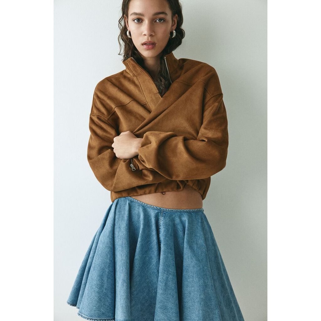 H&M(เอชแอนด์เอ็ม) กระโปรงมิดิทรงบับเบิลเฮม ผู้หญิง 1347233_1
