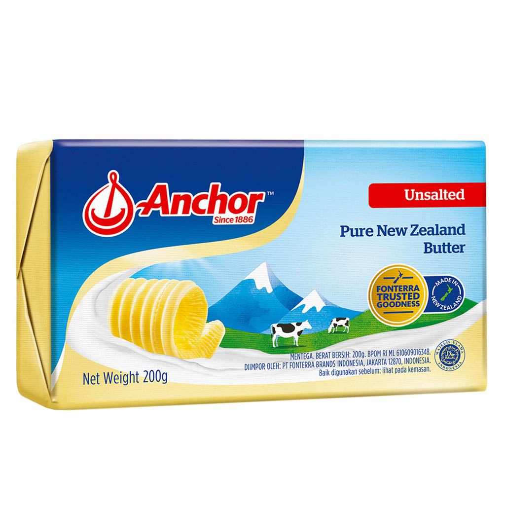 [0020286] Anchor Butter Unsalted 200G แองเคอร์ เนยชนิดจืด 200 กรัม