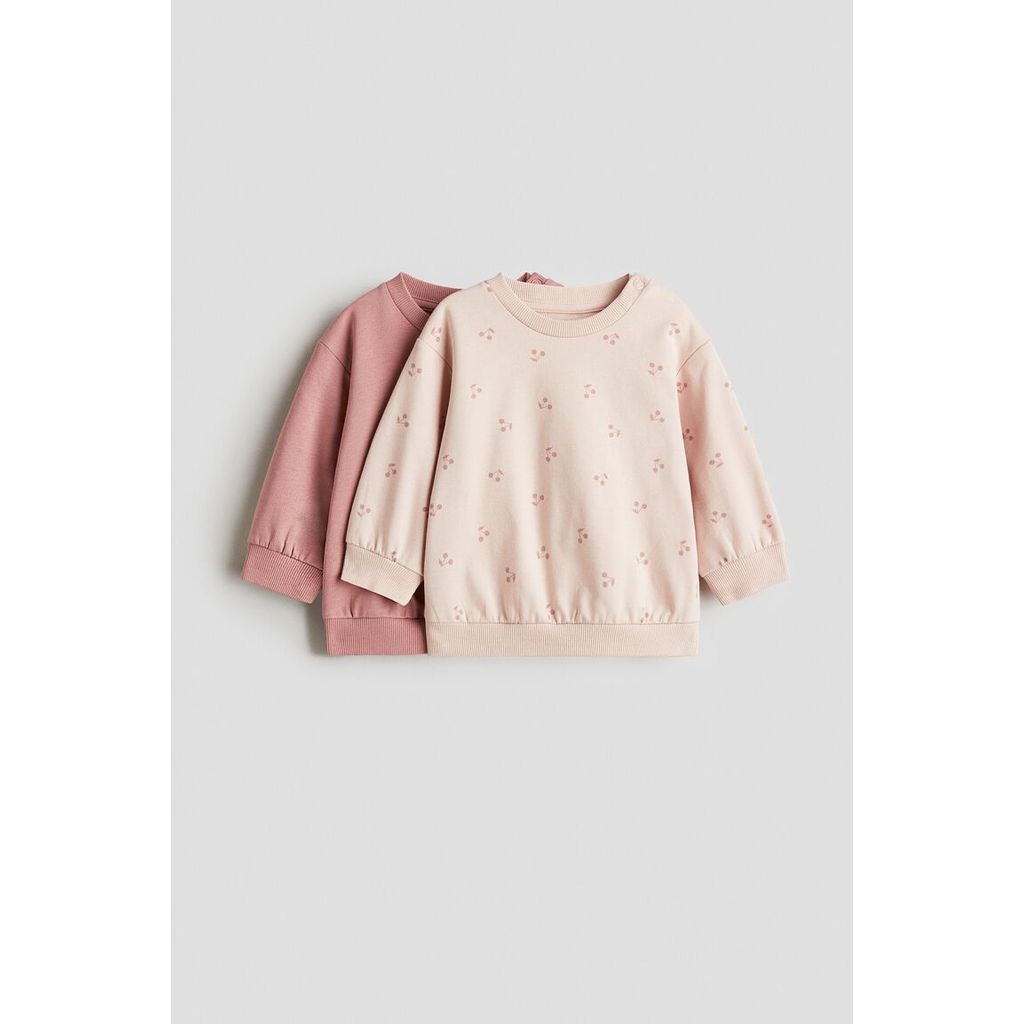 H&M(เอชแอนด์เอ็ม) ชุดเสื้อสเวตเตอร์คอตตอนแบบแพ็คคู่ เด็กอ่อน 0764758_13
