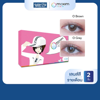 Maxim Colors Sweet Eyes สี O Brown รายเดือน คอนแทคเลนส์สี แม็กซิม จำนวน/กล่อง 2 ชิ้น