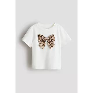 H&M(เอชแอนด์เอ็ม) เสื้อยืดดีเทลลายโมทีฟ เด็กหญิง 1302424_7