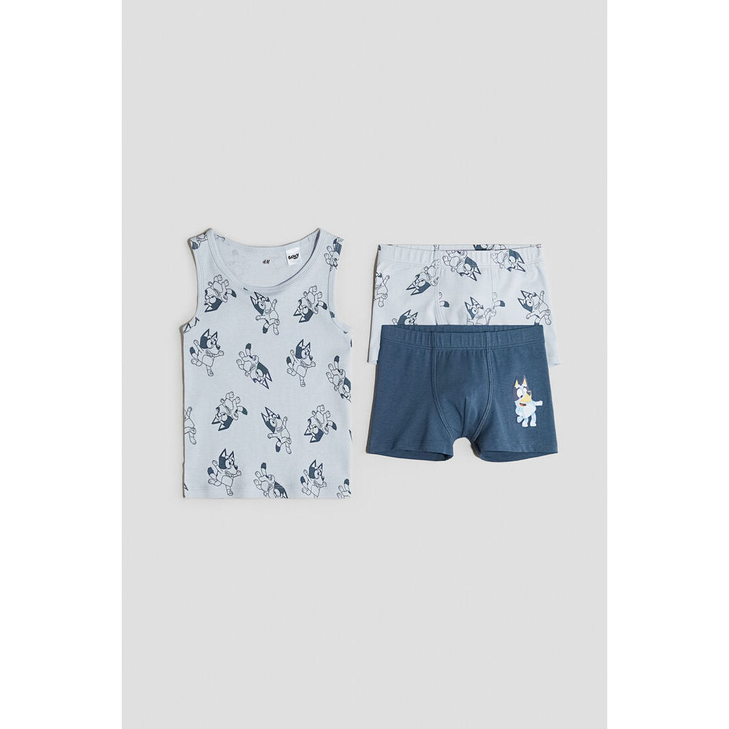 H&M(เอชแอนด์เอ็ม) ชุดชั้นในคอตตอน 3 ชิ้น Boys 3-piece cotton underwear set 1301333_1
