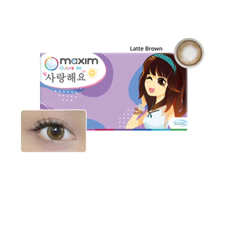 Maxim คอนแทคเลนส์สี รายเดือน รุ่น Maxim Colors Air BLINK LATTE BROWN จำนวน/กล่อง 2 ชิ้น