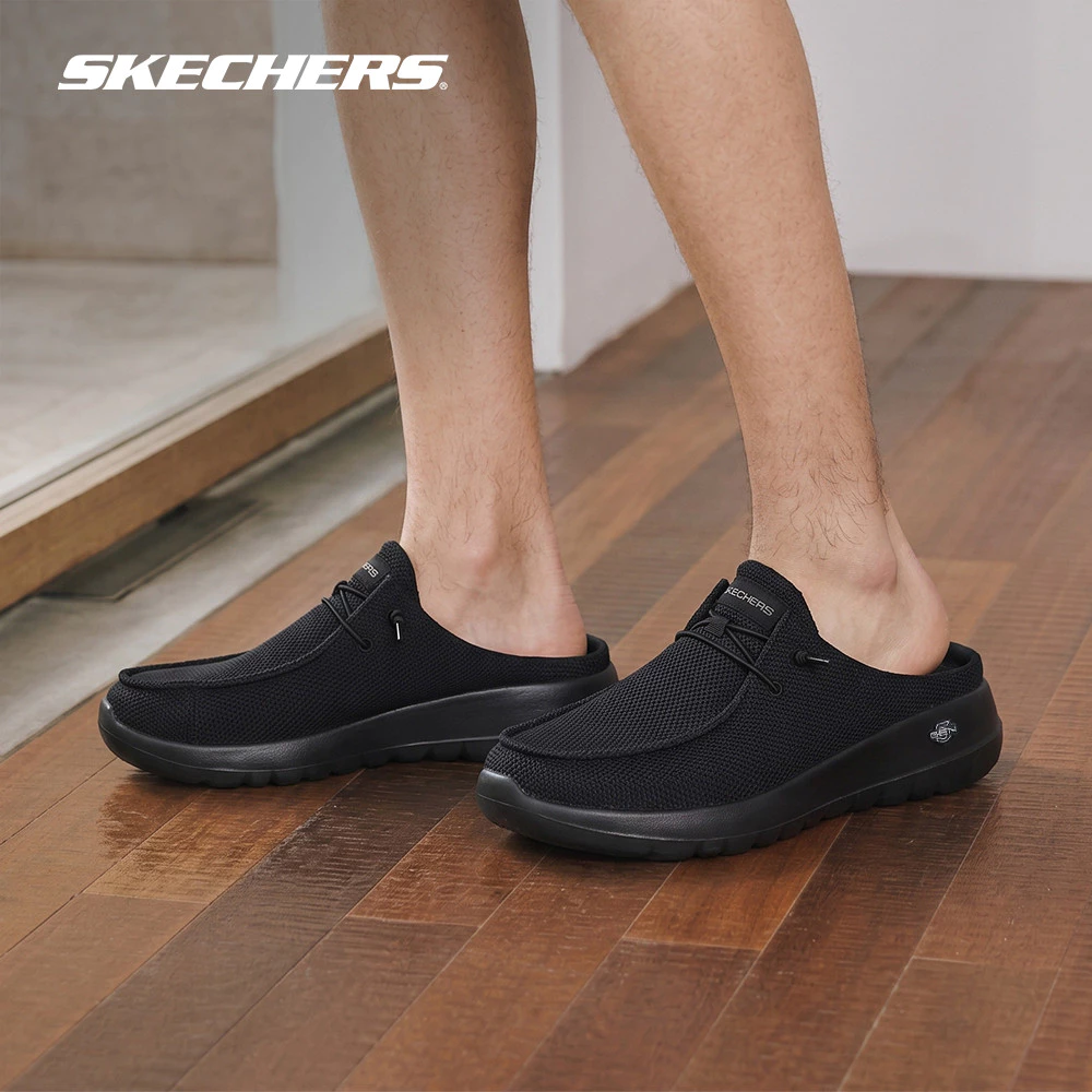 Skechers สเก็ตเชอร์ส รองเท้าผู้ชาย Men GOwalk Max GOwalk Shoes - 216684-BBK - Air-Cooled Goga Mat (latest)