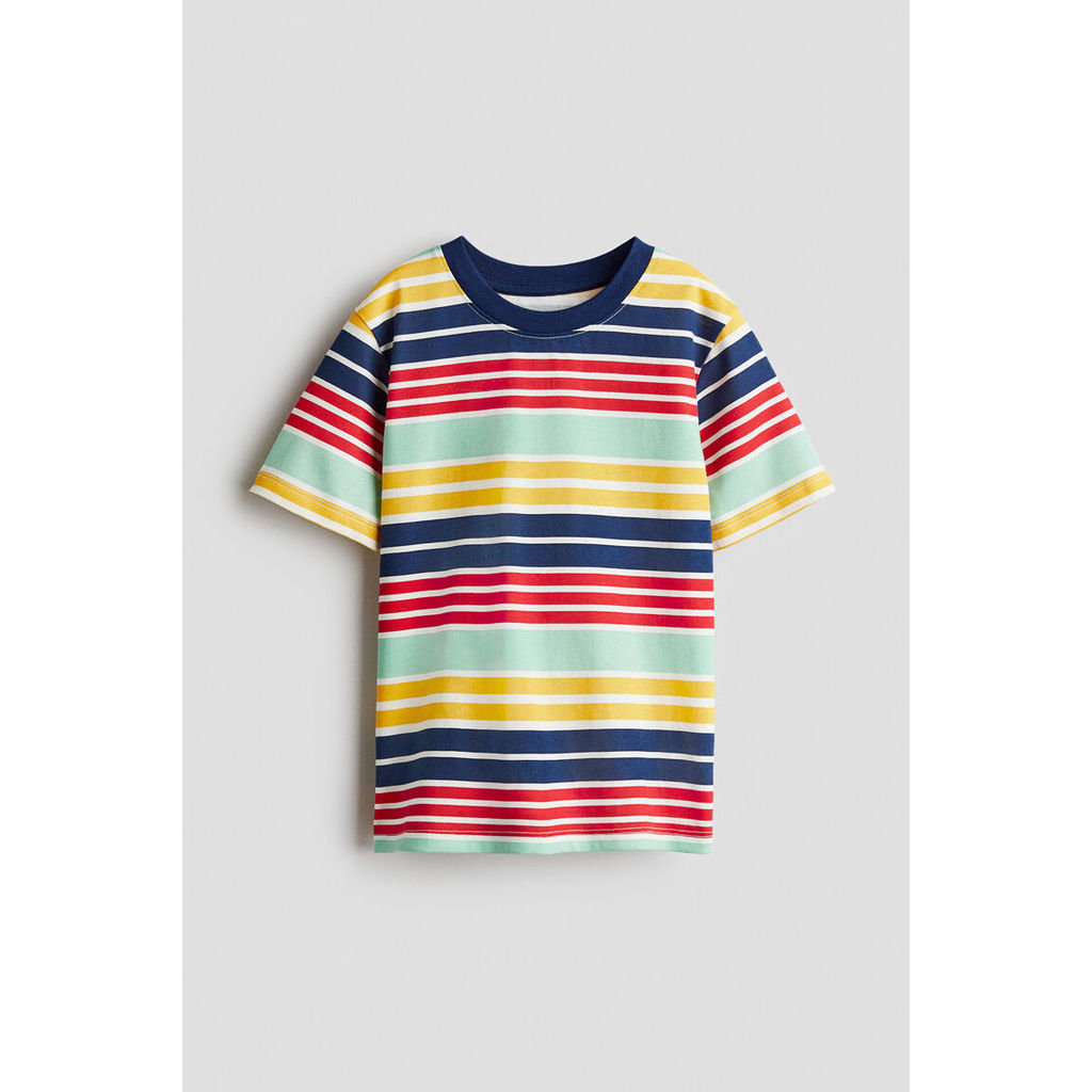 H&M(เอชแอนด์เอ็ม) เสื้อยืดผ้าฝ้ายพิมพ์ลาย Boys Printed cotton T-shirt 1318484_1