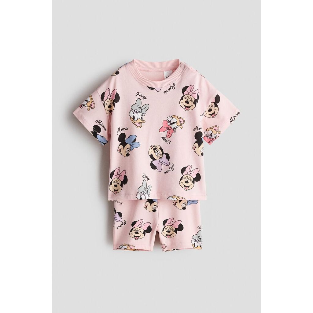 H&M(เอชแอนด์เอ็ม) ชุดผ้าฝ้ายพิมพ์ลาย 2 ชิ้น Infants 2-piece printed cotton set 1316860_1