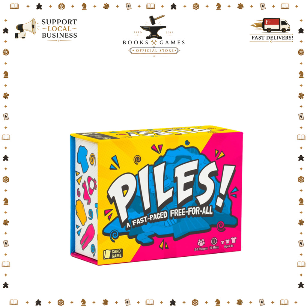 Piles Board Game - Fast-Paced, Board Friendly Spot Card Game for Kids & Adults Piles Game Party Game