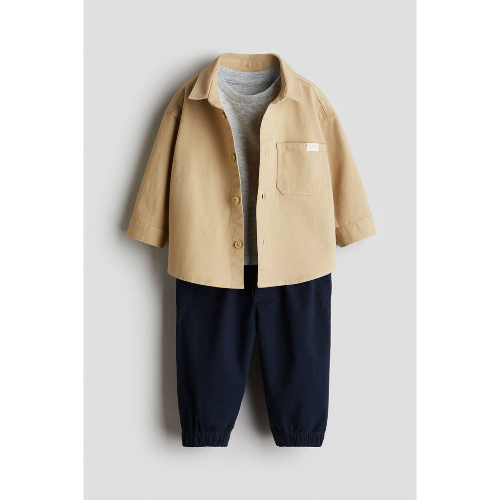 H&M(เอชแอนด์เอ็ม) ชุดผ้าฝ้าย 3 ชิ้น Infants 3-piece cotton set 1297812_2