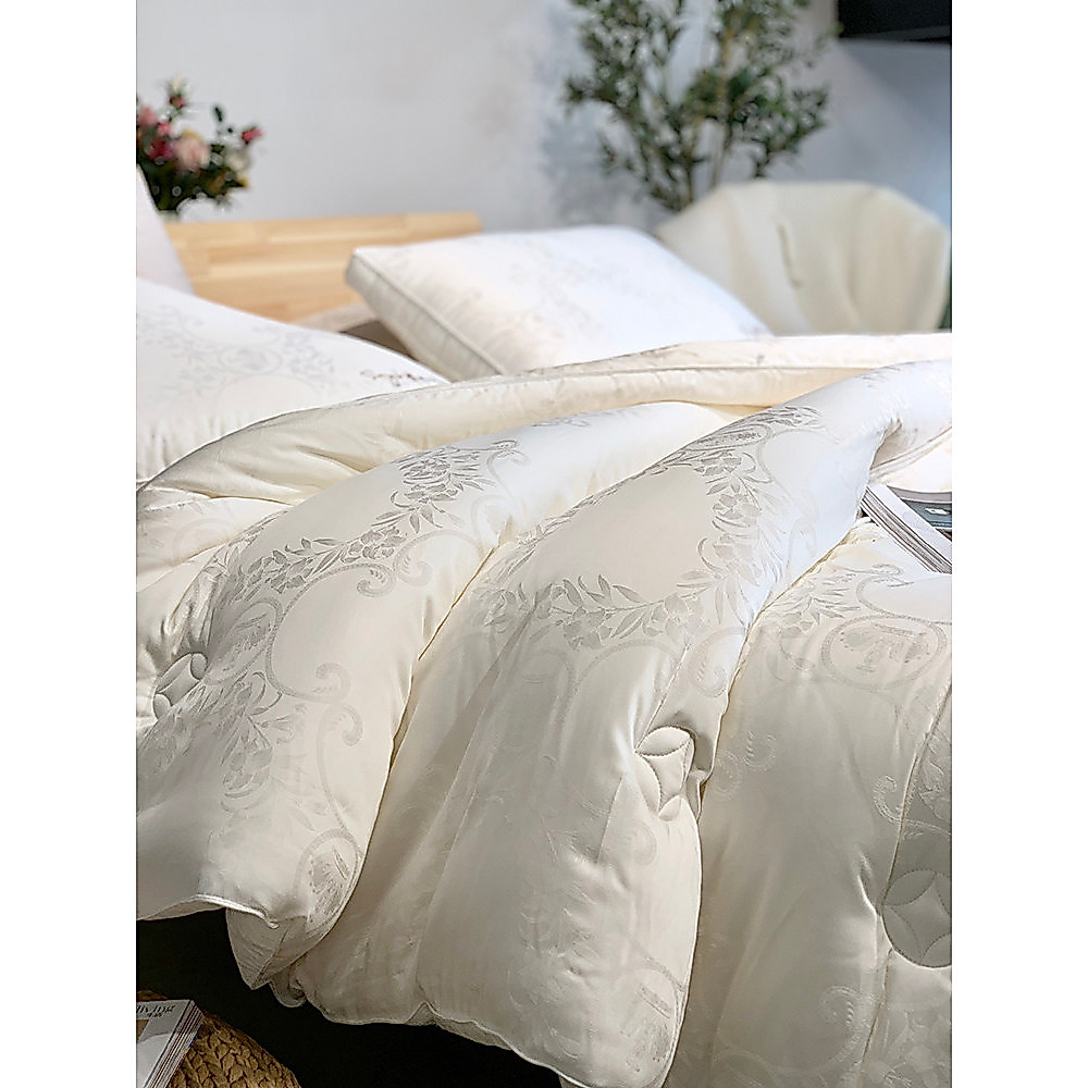 Soy Protein Fiber Quilt Soft Single Double Warm Winter Quilt Spring Autumn Jacquard Anti-Mite Four S