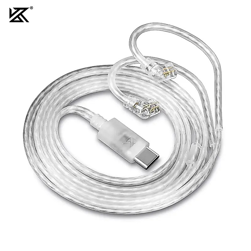 KZ Silver-Plated Type-C 2-Pin IEM อัพเกรดสําหรับ DQ6/ZAX/ZSX/ZSN PRO/ZS10 PRO