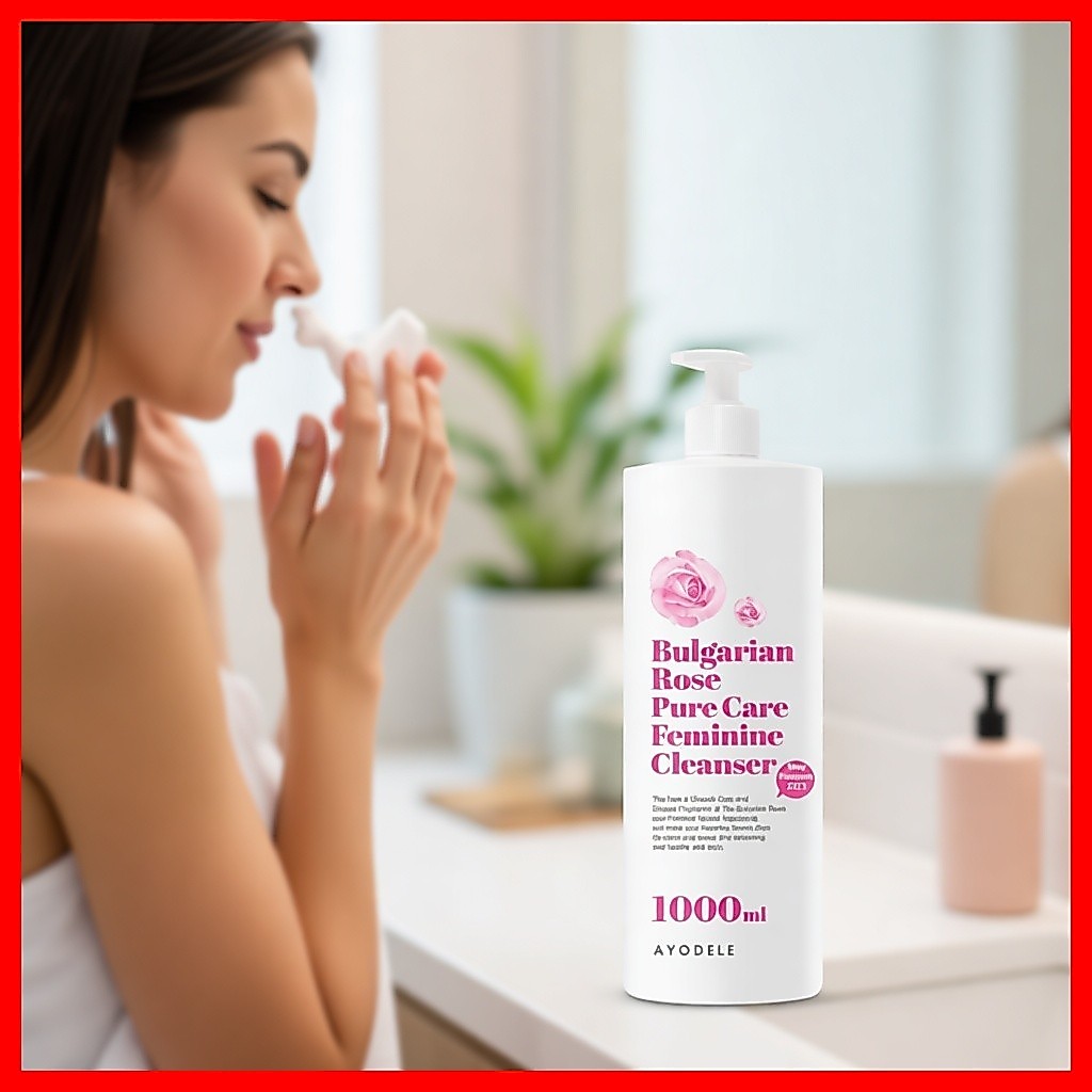 [ayodele] Bulgarian Rose Pure Care Feminine Cleanser, 1000ml, 1 ชิ้น / Korean Feminine Cleanser โดย 
