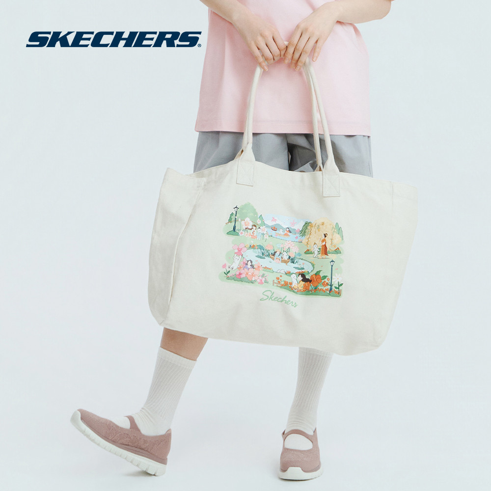 Skechers สเก็ตเชอร์ส กระเป๋าผ้ายูนิเซ็กส์ Unisex Skechvibe X Drawingmary Tote Bag - SL226U661-02SB (