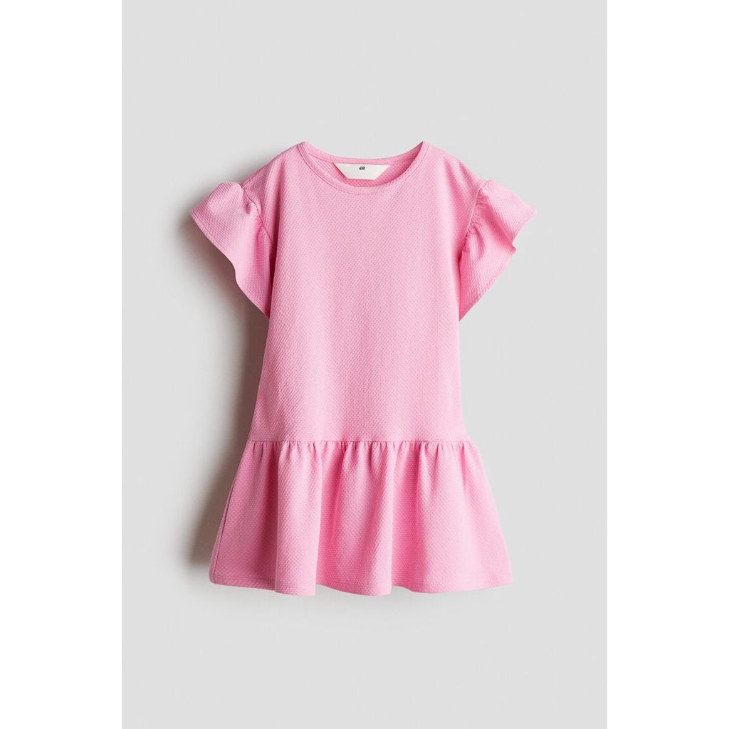 H&M(เอชแอนด์เอ็ม) เดรสผ้าคอตตอนแขนพอง เด็กผู้หญิง 1276675_1