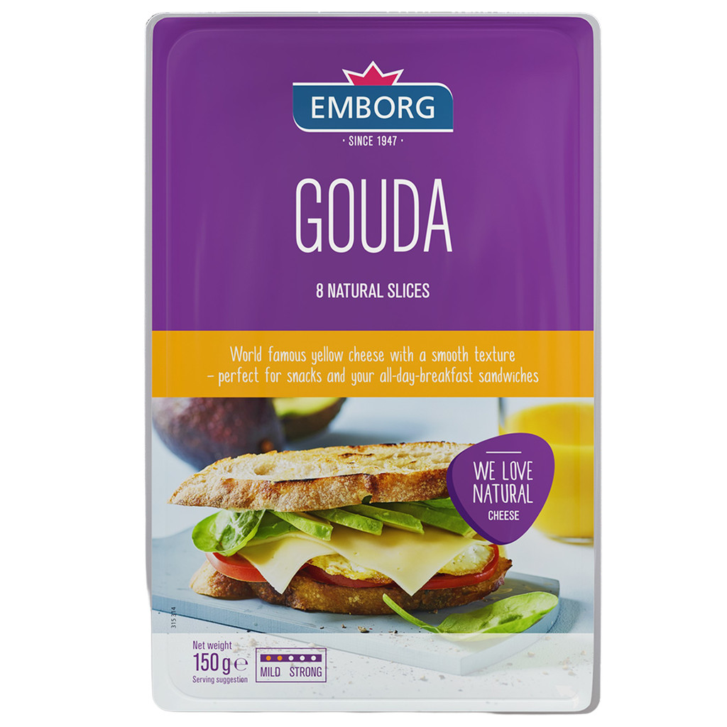 [5701215035249] Emborg Sliced Gouda Cheese เอ็มบอร์ก กูร์ดาชีสชนิดแผ่น