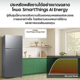 [Pre จัดส่งฟรี] SAMSUNG ตู้เย็น 2 ประตู RT53DG7A14S9ST พร้อมด้วย Twin Cooling & AI Energy mode, 18.7 คิว (530 L)