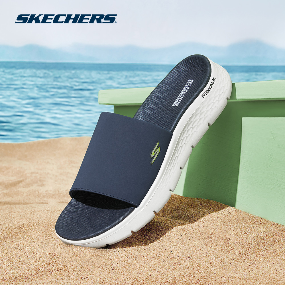 Skechers สเก็ตเชอร์ส รองเท้าแตะผู้ชาย Men On-The-GO GOwalk Flex Omura Walking Slides - 229203-NVY