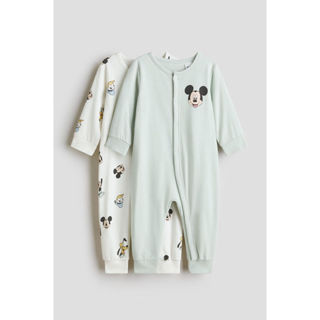 H&M(เอชแอนด์เอ็ม) ชุดนอนพิมพ์ลายแบบ 2 ชิ้น Infants 2-pack pr…