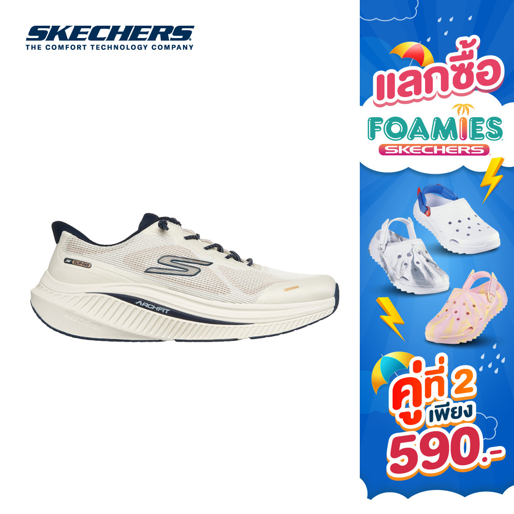 Skechers สเก็ตเชอร์ส รองเท้าผู้ชาย Men GOwalk Max Cushioning Arch Fit Shoes - 216741-OFWT (latest)