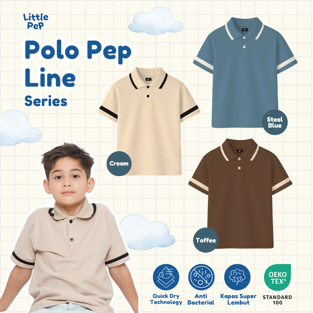 Little Pep - Polo Pep Line - เสื้อยืดโปโลสําหรับเด็กและผู้ใหญ่