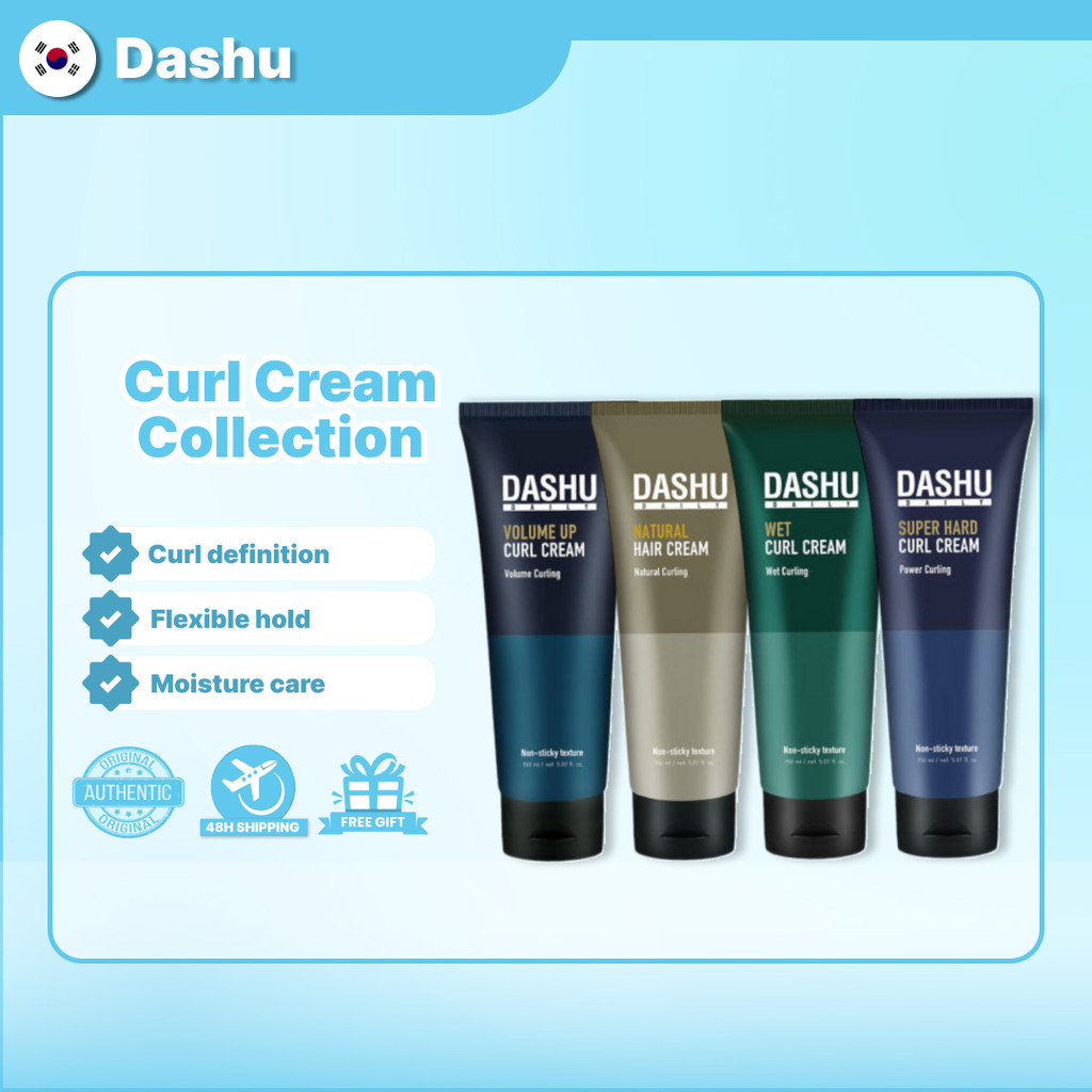 DASHU DAILY Volume Up Curl Cream 150ML / Natural Hair Cream 150ml / Super Hard Curl Cream 150ml / We