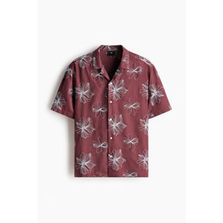 H&M(เอชแอนด์เอ็ม) เสื้อเชิ้ตรีสอร์ตปักลายทรงปกติ ผู้ชาย 1315…