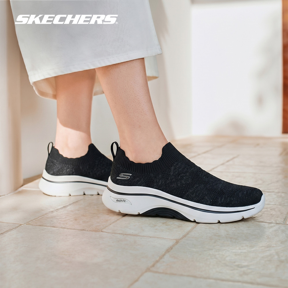 Skechers สเก็ตเชอร์ส รองเท้าผู้หญิง Women GOwalk Arch Fit 2.0 Rosa Linda Walking Shoes - 125329-BKW APMA (latest)