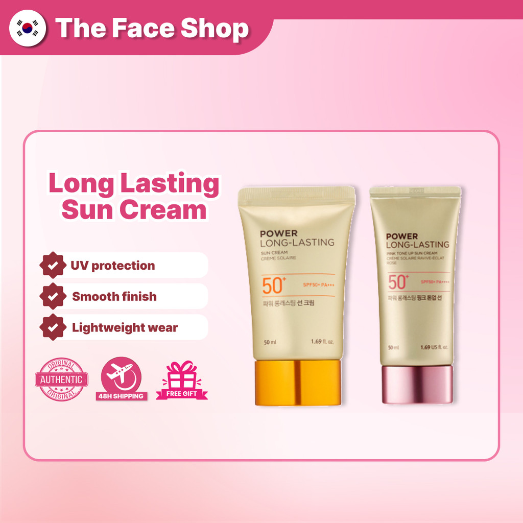 The Face Shop Power Long Lasting Sun 50ml / Pink Tone Up Sun 50ml