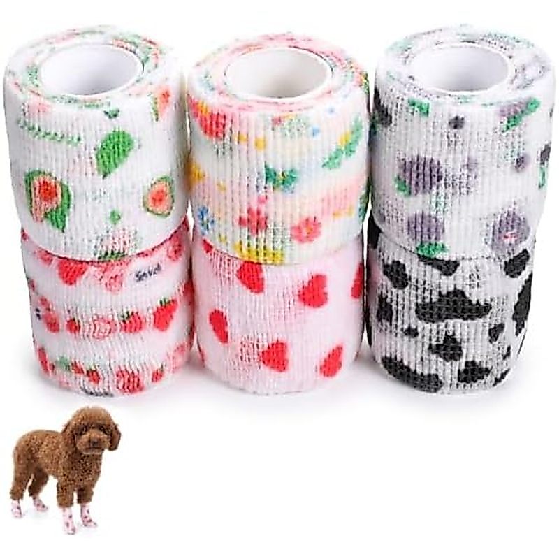 6 แพ็ค Vet Wrap Cohesive Bandage, Self Adhesive Bandage Wrap | Non-Woven Self-Adhesive Cohesive Band